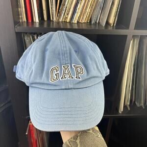 Vintage 90s Gap Strap Back Hat Medium Large Baby Blue